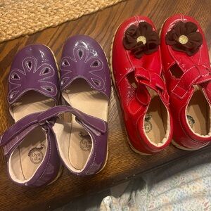 Livie & Luca Purple and Red Dress Shoes for Kids